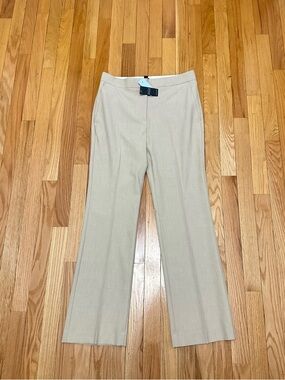 Ann Taylor Cream Boot-Cut Dress Pants